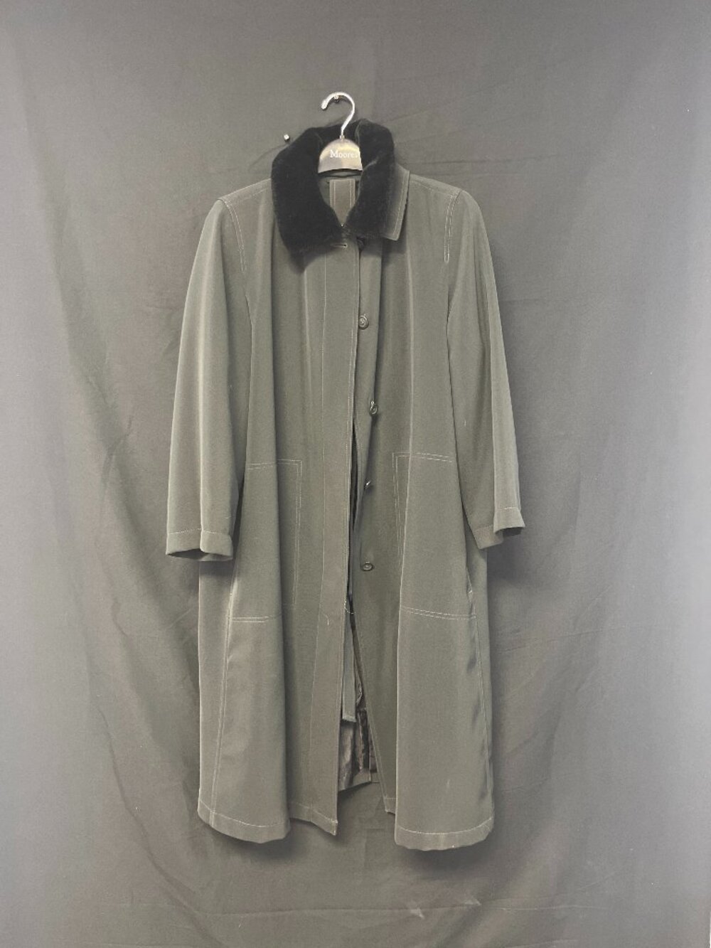 London Fog trench Coat With Removable Faux Fur